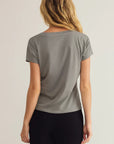 Graphite Grey Modern V-Neck Tee