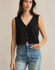 Black Marta Linen Vest