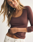 Sandalwood Second Skin Scoop Neck Top
