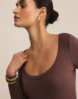 Sandalwood Second Skin Scoop Neck Top