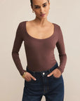 Sandalwood Second Skin Scoop Neck Top