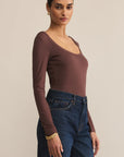 Sandalwood Second Skin Scoop Neck Top
