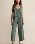 Hunter Green Sloane V Neck Top