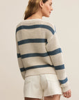 Slate Blue Indigo Broadbeach Striped Sweater