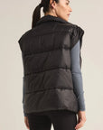 Black Sundown Oversized Puffer Vest