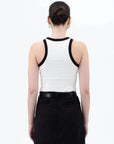 White Calista Racerback Tank