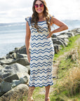 Ivory & Blue Ashlen Midi Dress