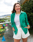 Botanical Green The Perfect Linen Top