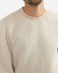 Dark Oat Heather Corbet Quilted Crewneck