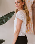 White Modern Slub Tee