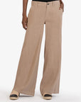 Khaki Meg Linen Wide Leg Pants